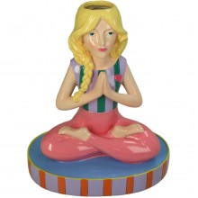 Ваза йога 21х13х25см Yoga розово/синьо